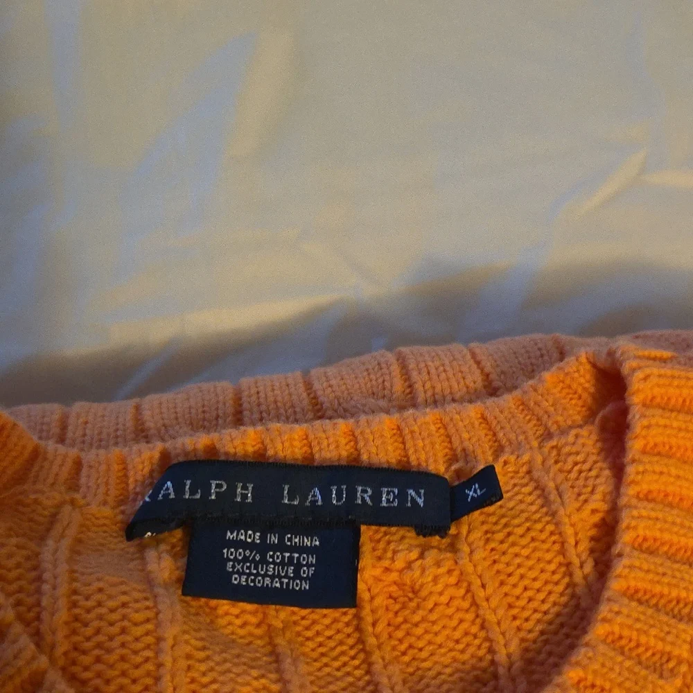 Ralph Lauren Vibrant Orange Cable Knit Sweater - Picture 4 of 6